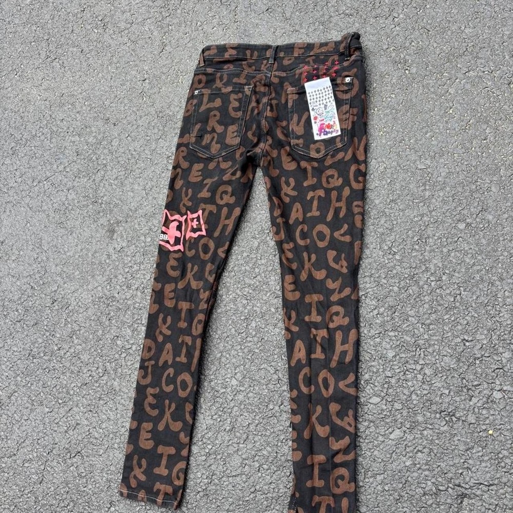 Ksubi Hidji Van Winkle graphic jeans brown/multi color